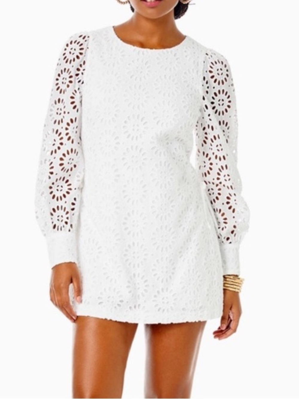 Lilly Pulitzer Aisha Pinwheel Eyelet Skirted Romper Dress White Size 10